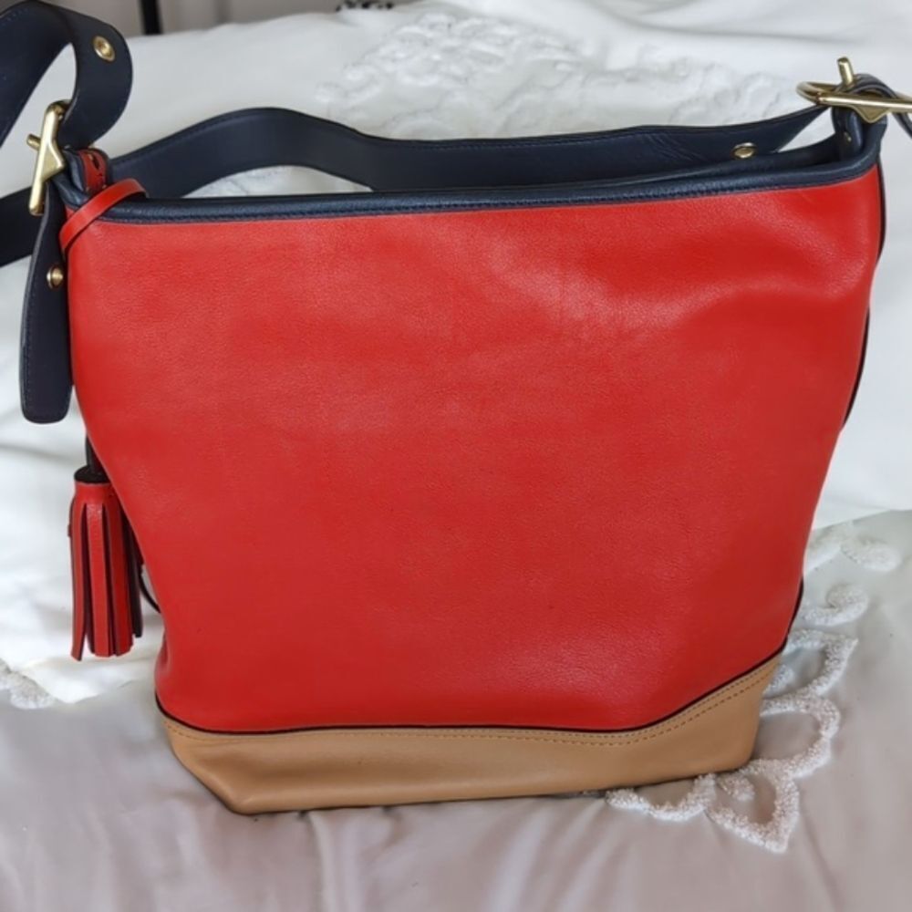 COACH Limited Edition Legacy Collection With Red❤️ Leather Tassel Detailing - Picture 6 of 15